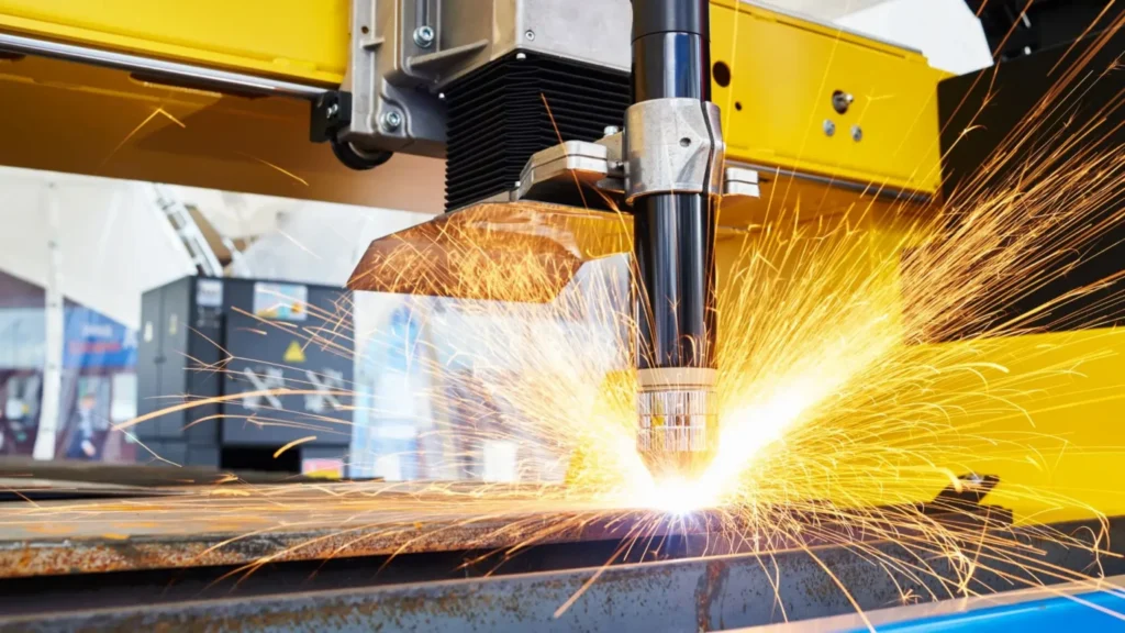 Plasma cutting machine for industrial metal processing.